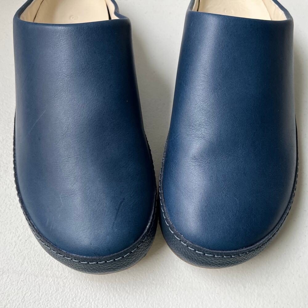 Olukai Hamani Leather Mules Men's Size 9 Blue Slip-On Comfort Minimalist NEW - Picture 8 of 13